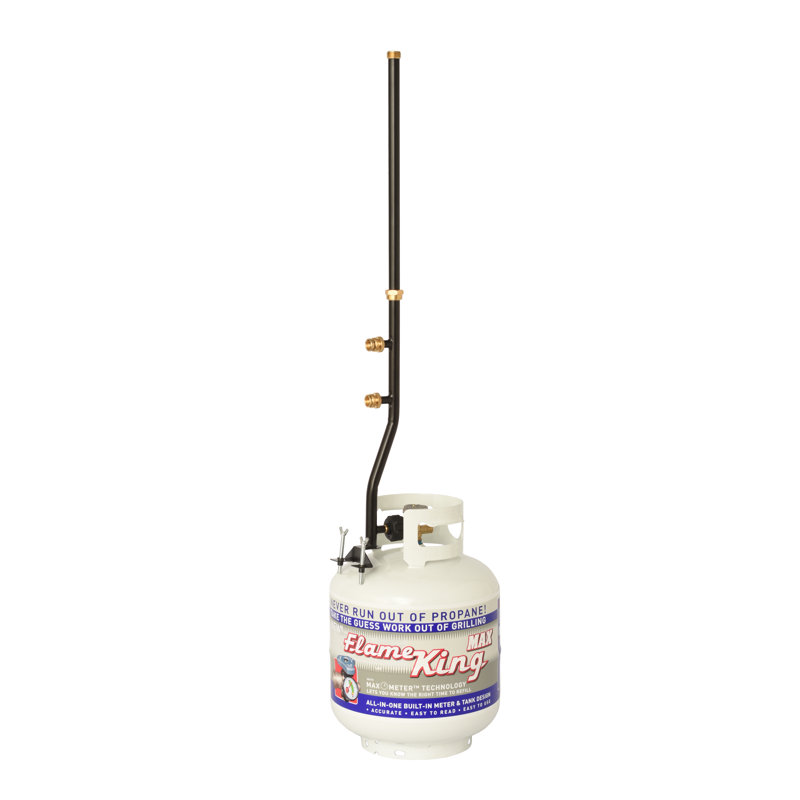 Flame King 3-Outlet Adapter 20LB to 1LB Propane Distribution Post Pole Tree Stem Stand