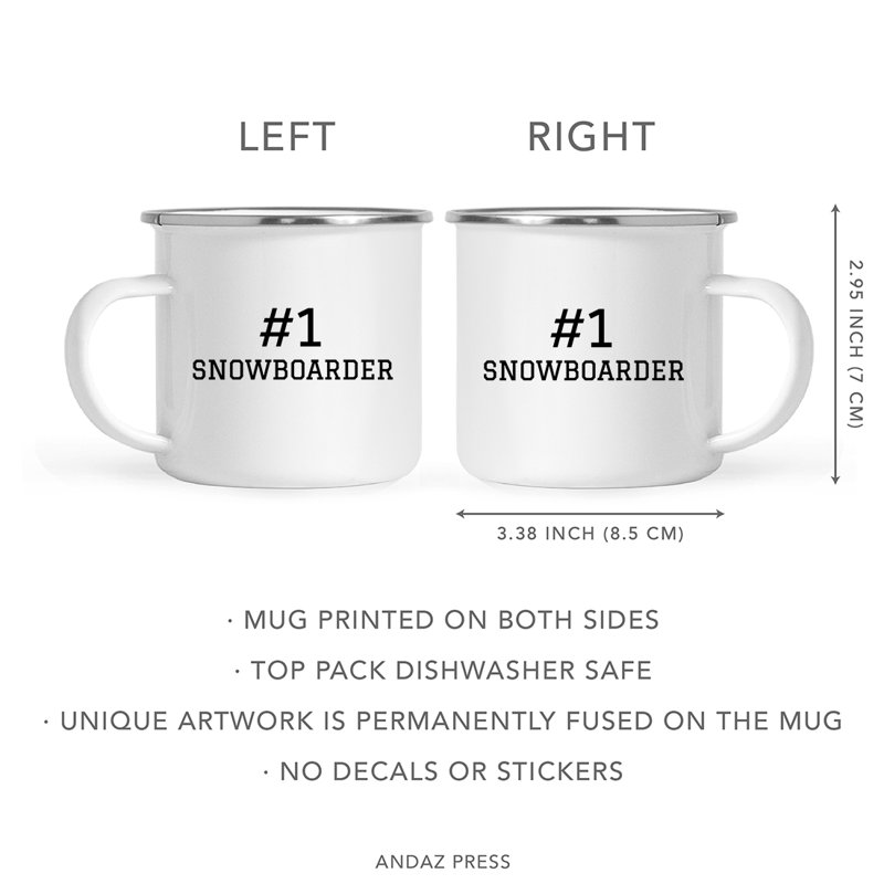 Tasse de camping Campfire, Snowboarder