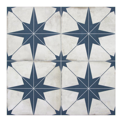 12" x 12" Patterned Star Stone Composite Peel & Stick Mosaic Tile