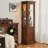 Vintage Corner Display Cabinet, Glass Door & Storage