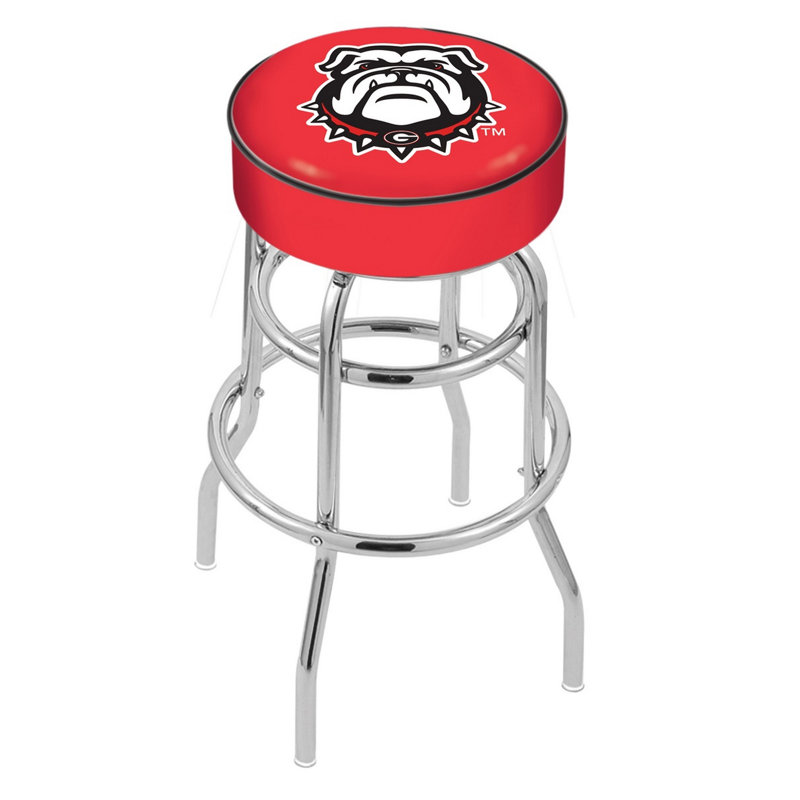 Tabouret de bar et de comptoir pivotant NCAA, Tabouret de comptoir (siège à 25 po de hauteur, Géorgie (chien)