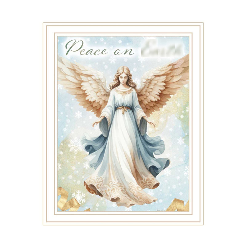 Décoration murale 2 anges pour la maison - Décoration en bois et papier