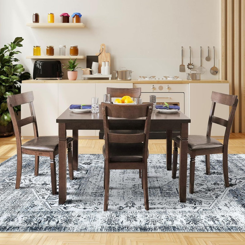 Large 9x12 Vintage Rug Thin Washable Non-Slip TPR Backing Low Pile Foldable Printed Retro Oriental Chenille Mat Soft Non-Shedding Light Brown