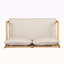 Canapé de patio en bois d'acacia avec coussin résistant à l'eau