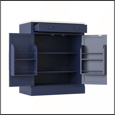 Armoire-bar autoportante avec tiroir et tablettes réglables Modern Modern