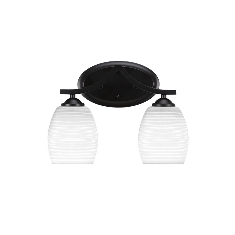 Zilo 2 Light Bath Bar, White, Graphite