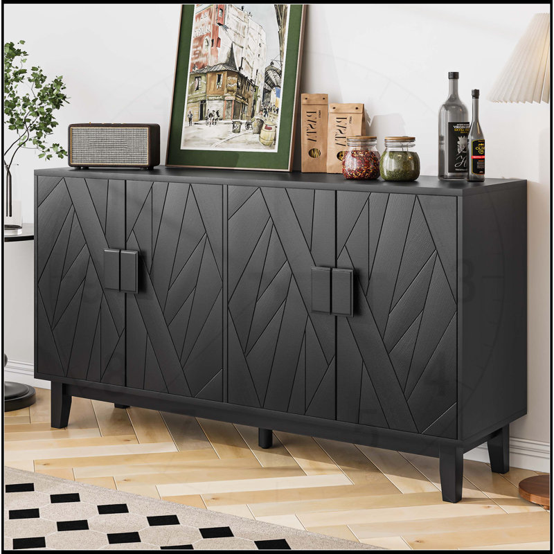 Armoire de buffet de style moderne, armoire décorative multifonctionnelle moderne médiévale pour le salon, la salle à manger, l'entrée, le couloir et la cuisine
