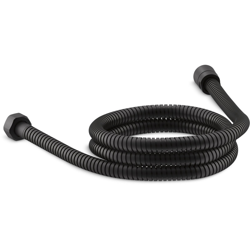 Mastershower 72" Metal Shower Hose, Matte Black