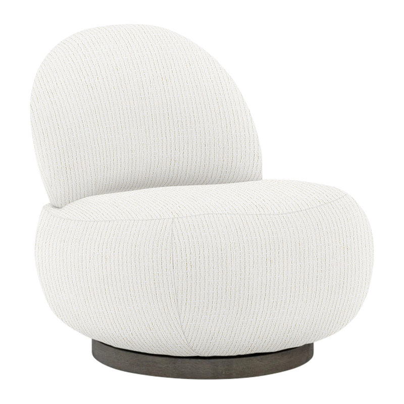 Caicos Swivel Patio Chair with Cushions, Cream Outdoor Poly 6070-002