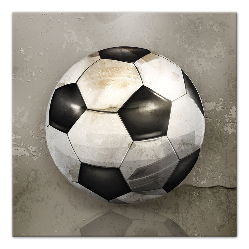 Soccer Ball Print On Canvas; EDE4A8BF0BD9440C987669A780AAEF8A Square, 12" H x 12" W x 1.25" D