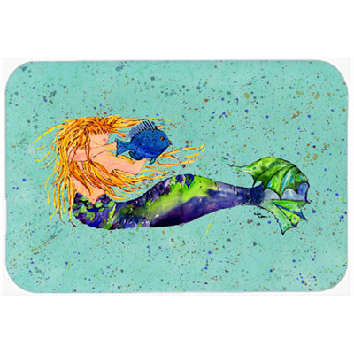 Caroline's Treasures Mermaid Glass Cutting Board