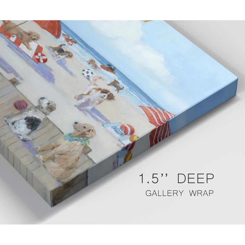 «Beach Bark Park II», reproduction sur toile tendue, H 24 po x l 36 po