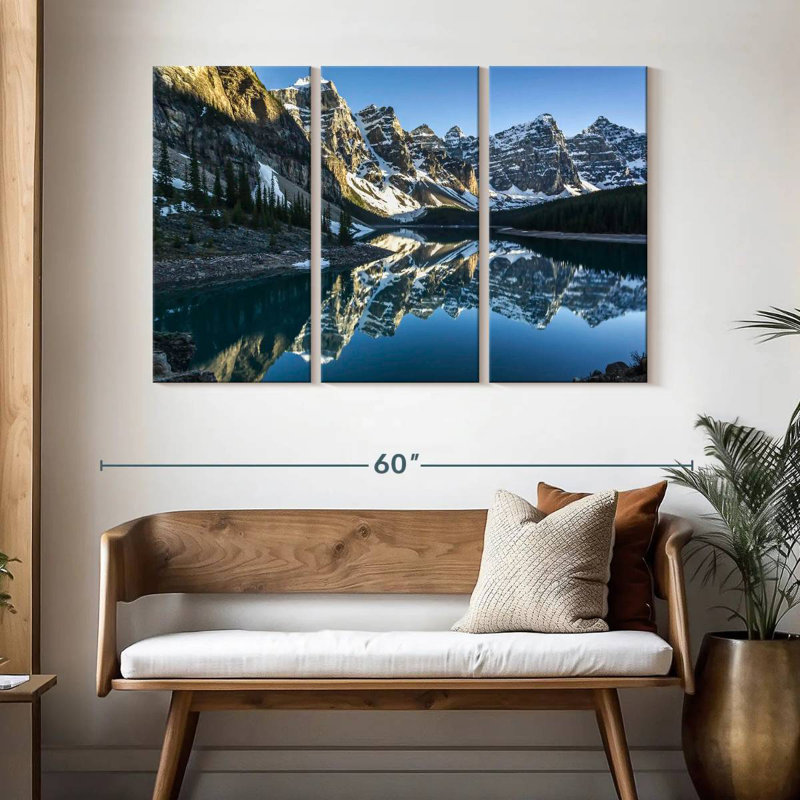 Alvord Ten Peaks Winter Reflection, H 32 po x l 50 po