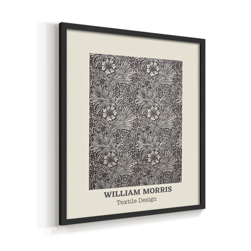 "William William", ensemble de 4 reproductions encadrées, Noir, H 14 po x l 44 po