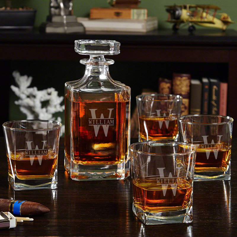 Ensemble de 5 pièces décanteur à whiskey Kaity, Oui