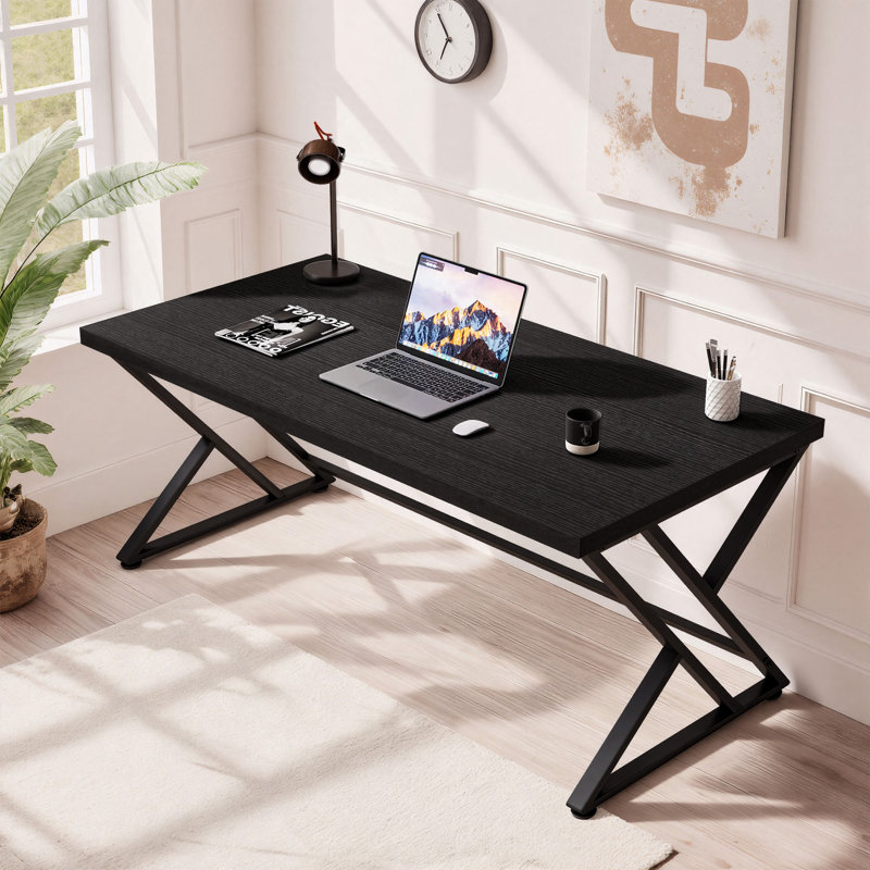 Bureau d'écriture Kelleia, Noir, noir, noir, noir, H 30,1 po x l 55 po x P 23,6 po