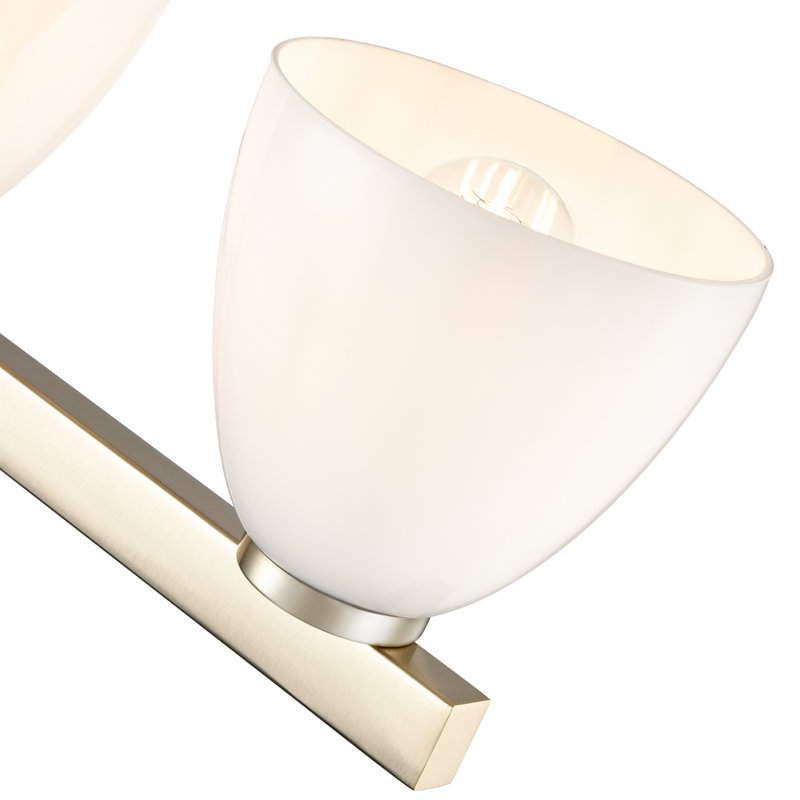Meuble-lavabo 4 lumières Wrisley , Or moderne