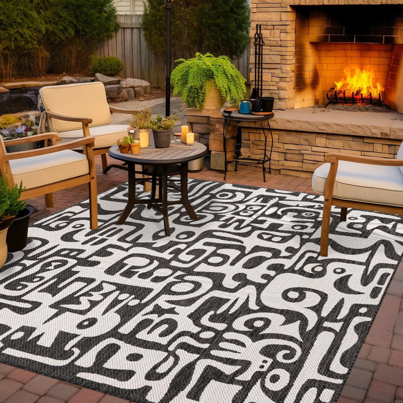 Lyric Hower Indoor/Outdoor Area Rug, Square 10'