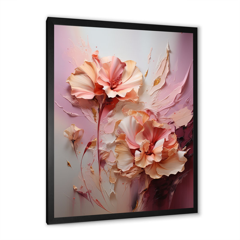 Orchidée élégante, rêve sur toile, H 20 po x l 12 po x P 1 po, Cadre photo noir