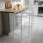 Svelte 30" Coastal Contemporary Iron Saddle-Seat Low-Back Bar Stool with Foot Rest-1368034308