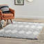 6x9 Ivory Hand-Knotted Wool Diamond Cascade Geometric Modern Contemporary Carpet Rug