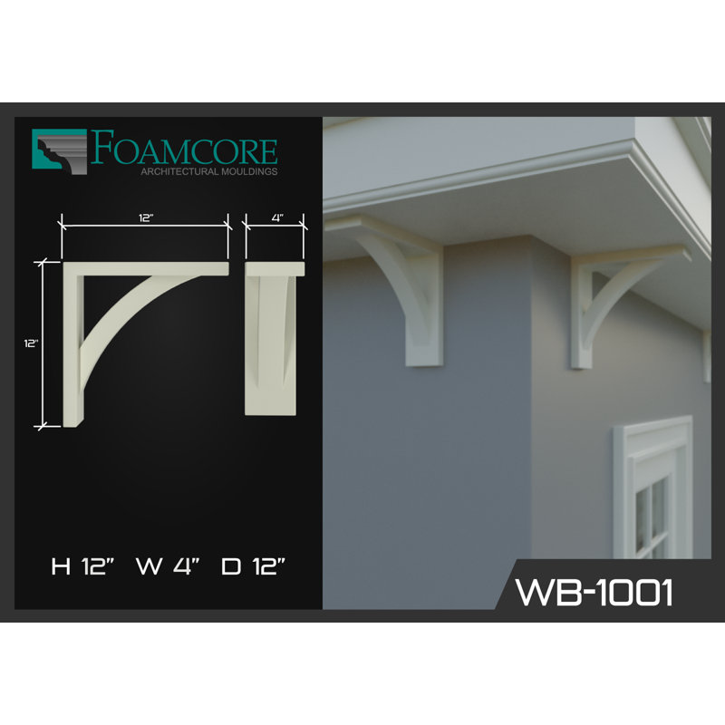 12'' H x 4'' W x 4'' D Urethane Bracket / Corbel