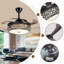 Ventilateur de plafond noir avec pales cachées avec télécommande