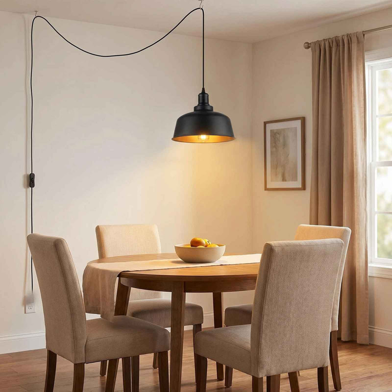 Luminaire suspendu industriel industriel avec interrupteur marche / arrêt pour cuisine de salle à manger