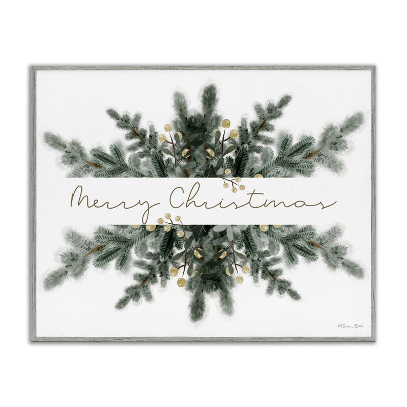 «Festive Fir», art de la giclée encadrée par Susan Ball, Estampe numérique Farmhouse, H 11 po x l 14 po