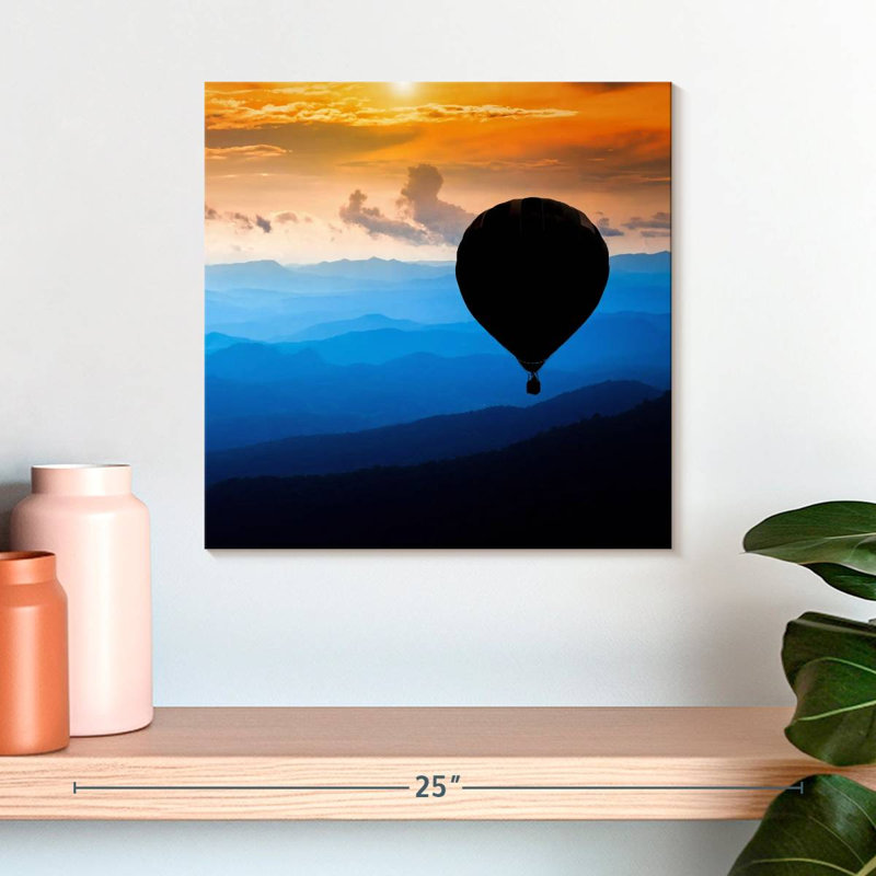 Silhouette de montgolfière Mehar, H 16 po x l 16 po