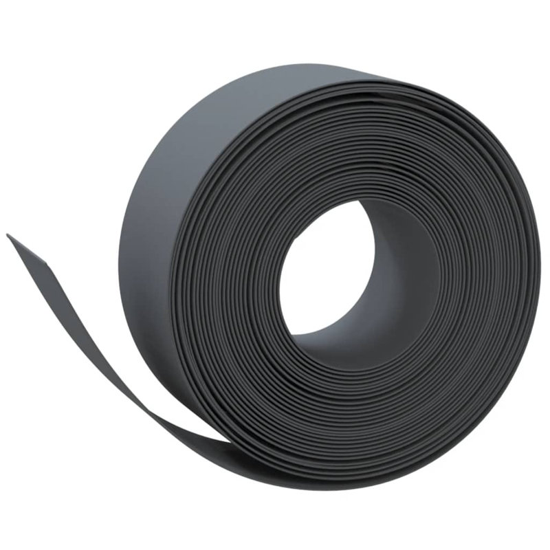 Auguster Polyethylene Plastic Lawn Edging, Grey, 20cm H x 100cm W