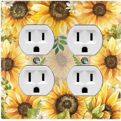 Patterned 2 - Gang Toggle Light Switch Standard Wall Plate