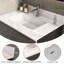 Comptoir de meuble-lavabo en marbre 31 po, comptoir blanc avec trous de robinet pré-percés, comptoir de salle de bain avec lavabo central rectangulaire encastré et dosseret de 4 po de hauteur, Bianco Carrara Venato