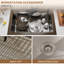 Évier de cuisine à montage sur plan 33 po x l 22 po avec accessoires