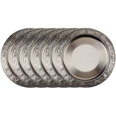 Aaryn Stainless Steel Floral Charger