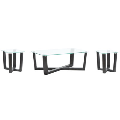 Wabbaseka Rectangular Cocktail Table With 2 End Table