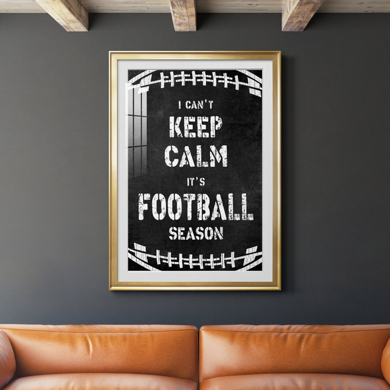 Can Keep Keep Calm - art textuel avec cadre photo, H 26,5 po x l 36,5 po x P 1,5 po, Or