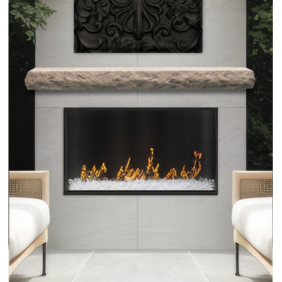 Natural Cut Stone Edge Non-Combustible Mantel Shelf