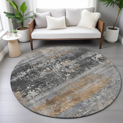 Tapis abstrait lavable à la machine intérieur / extérieur Jacinto ACN2146