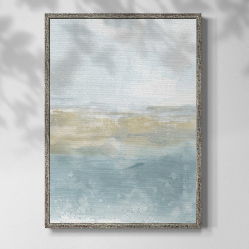 Sea Mist Vista II Framed Print - Solid Wood, 30" H x 24" W