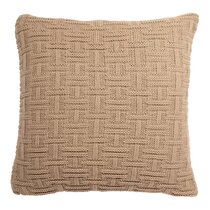 Fennco Styles Chunky Cable Knit Premium 100% Wool Woven Decorative Throw  Pillow Cover - Ivory 18 Square Cushion Case for Couch, Bedroom and Living  Room Décor 