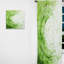 Vert vert blanc, spirales de sauge - rideau à formes abstraites - rideau abstrait obscurcissant - 1 panneau-107610215