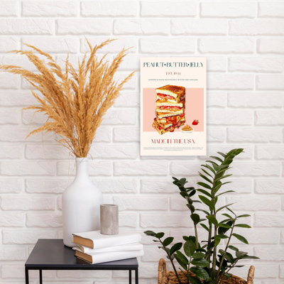 Peanut Butter Jelly Stack Classic Retro Vintage Architecture Wall Art
