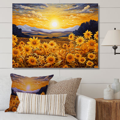 " Radiant Golden Blooming Sunflower Meadow "