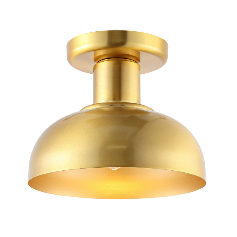 Plafonnier semi-encastré 1 lumière 13 po, Or