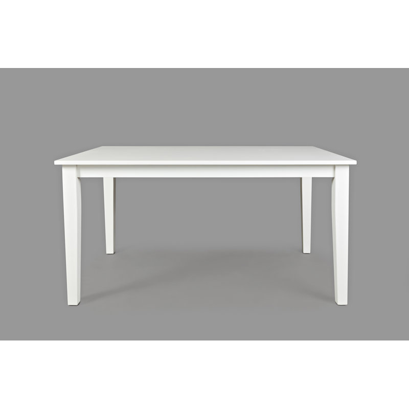 Iyad Solid Wood Dining Table, Paperwhite, 36”H x 54”L x 32”W