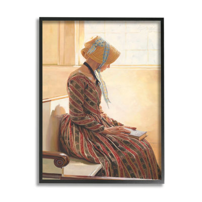 «Femme en costume traditionnel avec livre» par Heide Presse - reproduction d'art