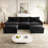Allan U-Shaped Sectional Sofa with Movable Ottomans-1812803501