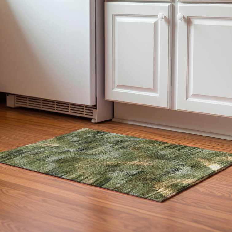 Premium Machine Washable Prisco Olive Rug
