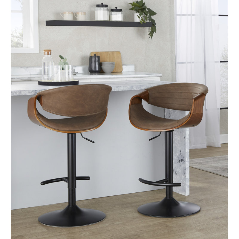 Tabouret de bar Arabelle, Noir, Espresso